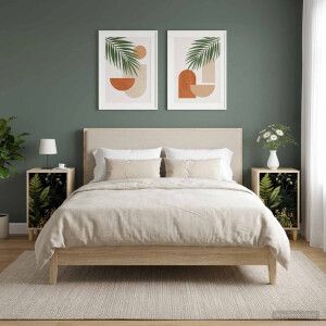 vidaXL Nachtkastje RHENEN 2 st Sonoma Eiken 36 x 33 x 60 cm
