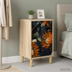 vidaXL Nachtkastje LOCHEM Sonoma Eiken 36 x 33 x 60 cm Bewerkt hout