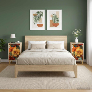 vidaXL Nachtkastje GENNEP 2 st Sonoma Eiken 36 x 33 x 60 cm