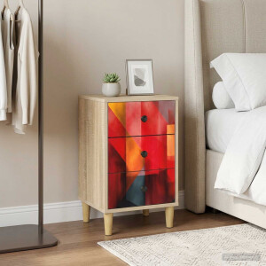 vidaXL Nachtkastje HEESCH 2 st Sonoma Eiken 36 x 33 x 60 cm