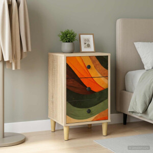 vidaXL Nachtkastje BONN Sonoma Eiken 36 x 33 x 60 cm Bewerkt hout