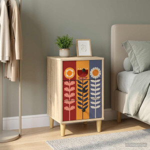vidaXL Nachtkastje ESSEN Sonoma Eiken 36 x 33 x 60 cm Bewerkt hout