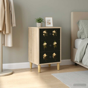 vidaXL Nachtkastje BREMEN Sonoma Eiken 36 x 33 x 60 cm Bewerkt hout