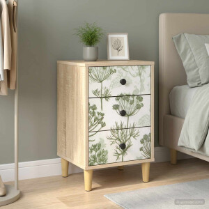 vidaXL Nachtkastje GOTHA Sonoma Eiken 36 x 33 x 60 cm Bewerkt hout