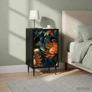 vidaXL Nachtkastje LOCHEM 2 st Zwart eiken 36 x 33 x 61 cm