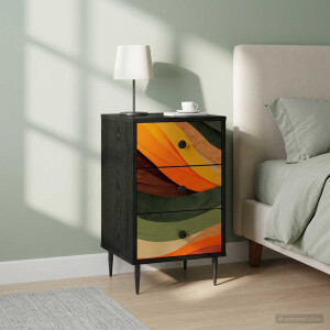 vidaXL Nachtkastje BONN 2 st Zwart eiken 36 x 33 x 61 cm Bewerkt hout