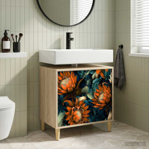 vidaXL Badkamerkast LOCHEM Sonoma 60 x 40 x 60 cm Bewerkt hout