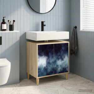 vidaXL Badkamerkast RAALTE Sonoma 60 x 40 x 60 cm Bewerkt hout