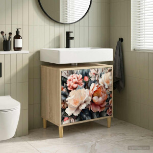 vidaXL Badkamerkast BORNE Sonoma 60 x 40 x 60 cm Bewerkt hout