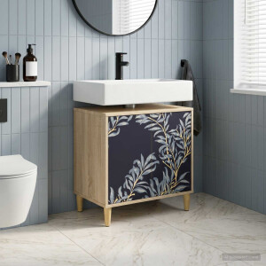 vidaXL Badkamerkast DOKKUM Sonoma 60 x 40 x 60 cm Bewerkt hout