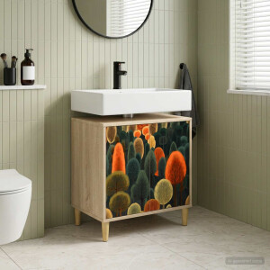 vidaXL Badkamerkast ZAANDAM Sonoma 60 x 40 x 60 cm Bewerkt hout
