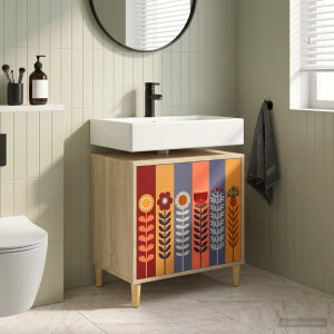vidaXL Badkamerkast ESSEN Sonoma 60 x 40 x 60 cm Bewerkt hout