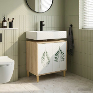 vidaXL Badkamerkast HANAU Sonoma 60 x 40 x 60 cm Bewerkt hout