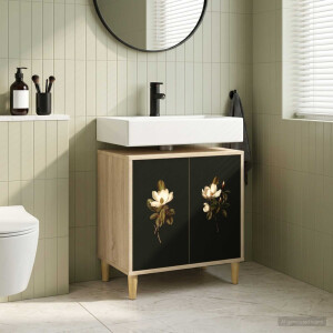 vidaXL Badkamerkast BREMEN Sonoma 60 x 40 x 60 cm Bewerkt hout