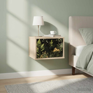 vidaXL Wandkastje RHENEN 2 st Sonoma Eiken 36 x 33 x 25 cm