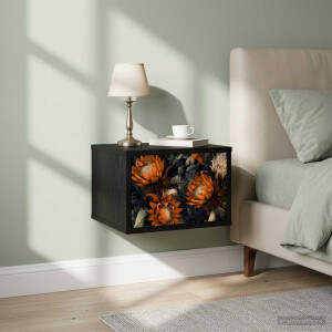 vidaXL Wandkastje LOCHEM Zwart eiken 36 x 33 x 25 cm Bewerkt hout