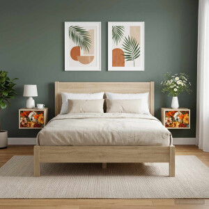 vidaXL Wandkastje GENNEP 2 st Sonoma Eiken 36 x 33 x 25 cm