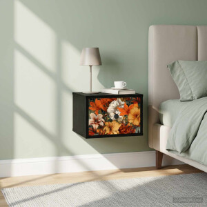 vidaXL Wandkastje GENNEP 2 st Zwart eiken 36 x 33 x 25 cm Bewerkt hout