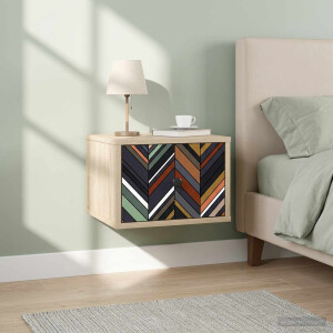 vidaXL Wandkastje OMMEN Sonoma Eiken 36 x 33 x 25 cm Bewerkt hout