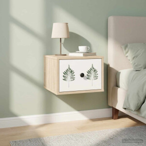 vidaXL Wandkastje HANAU 2 st Sonoma Eiken 36 x 33 x 25 cm Bewerkt hout