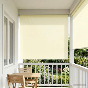 vidaXL Rolgordijn UV-bescherming Crèmekleurig 160 x 140 cm Polyester