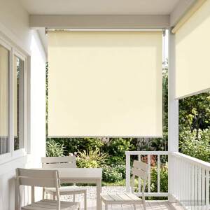 vidaXL Rolgordijn UV-bescherming Crèmekleurig 100 x 230 cm Polyester