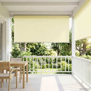vidaXL Rolgordijn UV-bescherming Crèmekleurig 180 x 230 cm Polyester