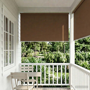 vidaXL Rolgordijn UV-bescherming Taupe 120 x 140 cm Polyester