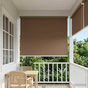 vidaXL Rolgordijn UV-bescherming Taupe 80 x 230 cm Polyester