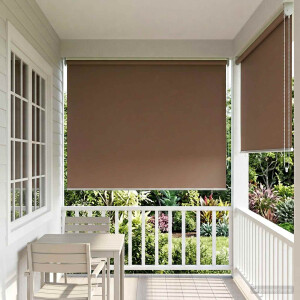 vidaXL Rolgordijn UV-bescherming Taupe 180 x 230 cm Polyester