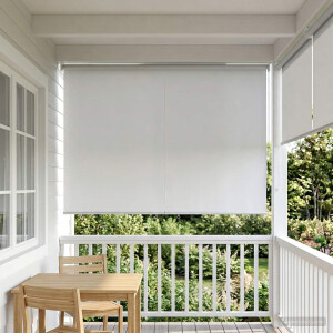 vidaXL Rolgordijn UV-bescherming Wit 160 x 230 cm Polyester