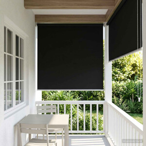 vidaXL Rolgordijn UV-bescherming Zwart 60 x 230 cm Polyester
