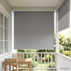 vidaXL Rolgordijn UV-bescherming Lichtgrijs 120 x 140 cm Polyester