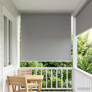 vidaXL Rolgordijn UV-bescherming Lichtgrijs 180 x 230 cm Polyester