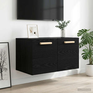 vidaXL Wandkast Zwart eiken 60 x 36,5 x 35 cm Bewerkt hout