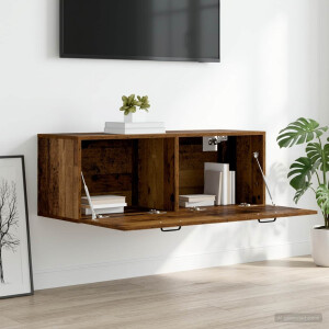 vidaXL Wandkast Oud hout 100 x 36,5 x 35 cm Bewerkt hout