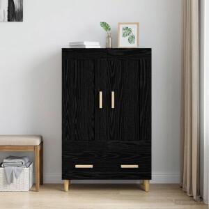 vidaXL Hoge kast Zwart eiken 70 x 31 x 115 cm Bewerkt hout