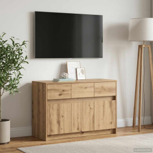 vidaXL TV-kast 91 x 34 x 61 cm Artisanaal eiken Bewerkt hout