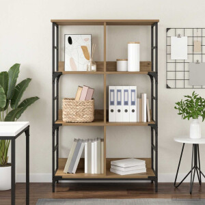 vidaXL Boekenkast 4-laags 78,5 x 33 x 117,5 cm metaal PB