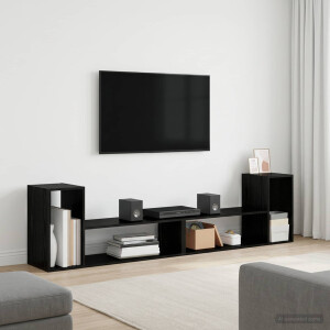 vidaXL TV-kast 100 x 30 x 50 cm Zwart eiken Bewerkt hout