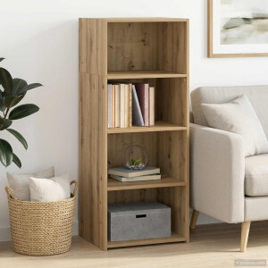 vidaXL Hoge kast Artisanaal eiken 50 x 41 x 124 cm Bewerkt hout