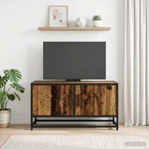 vidaXL TV-kast 80 x 34,5 x 40 cm Oud hout Bewerkt hout