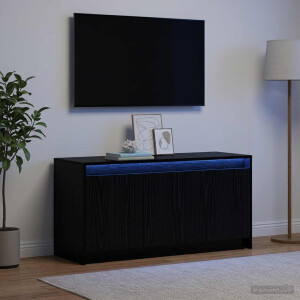 vidaXL TV-kast 100 x 34 x 50 cm Zwart eiken Bewerkt hout