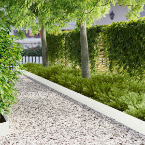vidaXL Tuinrand 30 st 103 x 20 cm metaal Wit