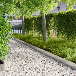 vidaXL Tuinrand 10 st 103 x 20 cm metaal Zilverkleurig