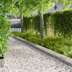 vidaXL Tuinrand 10 st 103 x 25 cm metaal Zilverkleurig