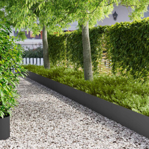 vidaXL Tuinrand 10 st 103 x 30 cm metaal Zwart