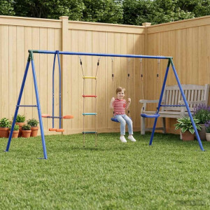 vidaXL Buiten Schommelset Meerkleurig 330 x 185 x 185 cm Staal en PE
