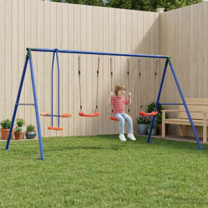 vidaXL Buiten Schommelset Meerkleurig 330 x 185 x 185 cm Staal en PE