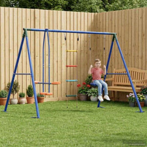 vidaXL Buiten Schommelset Meerkleurig 263 x 185 x 185 cm Staal en PE